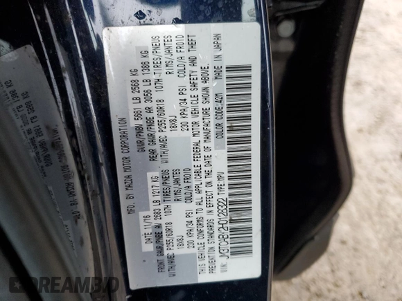 2017 Mazda CX-9 Sport with VIN JM3TCABY2H0128322, listed as a Copart auction lot 86332134 with 119,652 mi miles and Salvage Title. Bid and sale history available at DreamBid. Image 13.
