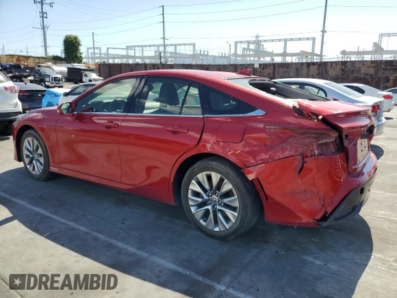 2021 Toyota Mirai XLE with VIN JTDAAAAA2MA003464, listed as a Copart auction lot 57154465 with 23,289 mi miles and Salvage title. Bid and sale history available at DreamBid. Image 2.