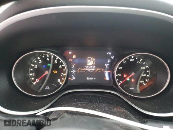 2020 Jeep Compass Limited with VIN 3C4NJDCB1LT138936, listed as a Copart auction lot 45344685 with 53,183 mi miles and Salvage Title. Bid and sale history available at carsss.com. Image 9.