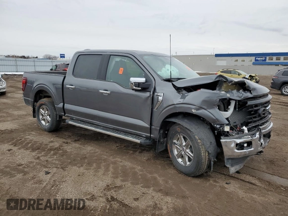 2024 Ford F-150 XLT with VIN 1FTEW3LP6RKF69984, listed as a Copart auction lot 47840155 with 2,188 mi miles and Salvage Title. Bid and sale history available at carsss.com. Image 4.