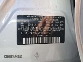 2019 Hyundai Accent SE with VIN 3KPC24A38KE059914, listed as a Copart auction lot 64839653 with 46,119 mi miles. Bid and sale history available at carsss.com. Image 12.