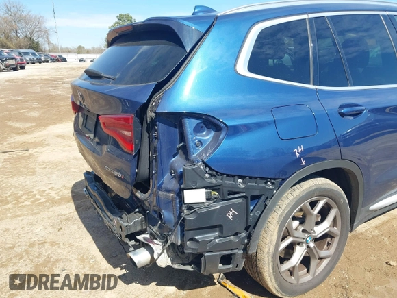 2021 BMW X3 sDrive30i with VIN 5UXTY3C09M9E25058, listed as a IAAI auction lot 41619833 with 94,179 mi miles and . Bid and sale history available at DreamBid. Image 18.