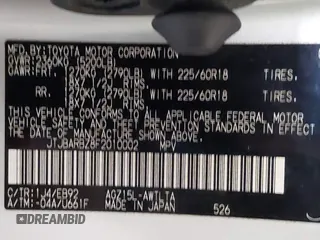 2015 Lexus NX 200t z VIN JTJBARBZ8F2010002, wystawiony jako IAAI lot #42672284 z przebiegiem 97 608 mil mil oraz . Historia ofert i sprzedaży dostępna na DreamBid. Obrazek 9.