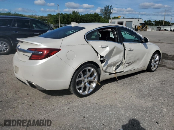 2015 Buick Regal GS with VIN 2G4GT5GX5F9227748, listed as a Copart auction lot 75596174 with 18,204 mi miles and Salvage Title. Bid and sale history available at DreamBid. Image 3.