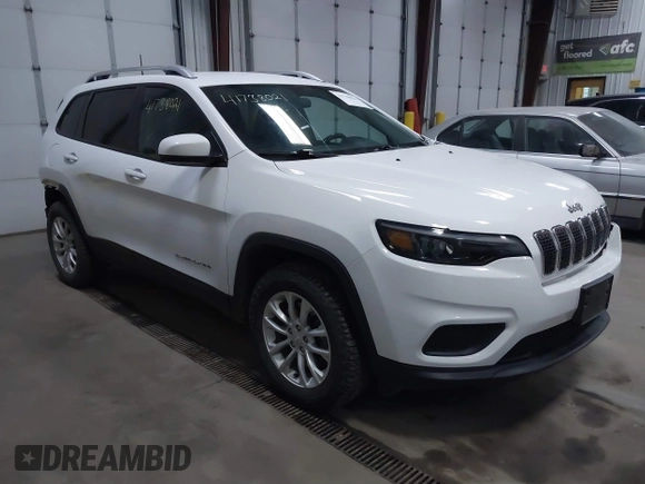 2020 Jeep Cherokee Latitude with VIN 1C4PJMCB5LD543499, listed as a IAAI auction lot 41738021 with 62,309 mi miles. Bid and sale history available at carsss.com. Image 1.