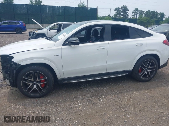 2021 Mercedes-Benz GLE 53 AMG with VIN 4JGFD6BB0MA396393, listed as a IAAI auction lot 39988476 with 53,481 mi miles and . Bid and sale history available at DreamBid. Image 14.