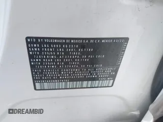 2022 Volkswagen Tiguan SE z VIN 3VV2B7AX0NM079702, wystawiony jako IAAI lot #42600950 z przebiegiem 91 826 mil mil oraz . Historia ofert i sprzedaży dostępna na DreamBid. Obrazek 9.