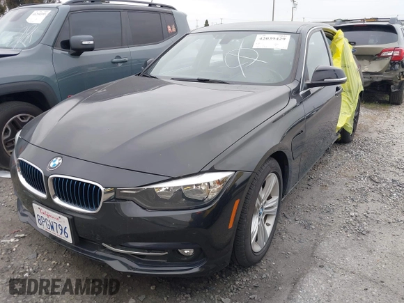 2017 BMW 3 Series 330e iPerformance with VIN WBA8E1C58HK480271, listed as a IAAI auction lot 42039429 with 93,242 mi miles. Bid and sale history available at carsss.com. Image 23.