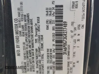 2016 Ford Fusion S с VIN 3FA6P0G73GR277489, выставлен на аукционе Copart как лот 62811515 с пробегом 133 247 миль миль и Списание • Salvage title. История ставок и продаж доступна на DreamBid. Изображение 13.