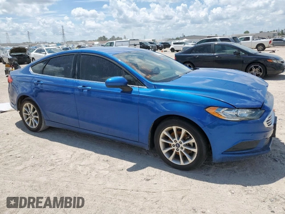 2017 Ford Fusion SE with VIN 3FA6P0H70HR110622, listed as a Copart auction lot 62131415 with 85,233 mi miles and Salvage title. Bid and sale history available at DreamBid. Image 4.