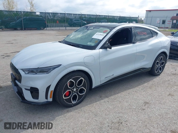 2023 Ford Mustang Mach-E GT with VIN 3FMTK4SE7PMB03832, listed as a IAAI auction lot 42229451 with 18,398 mi miles and . Bid and sale history available at DreamBid. Image 2.