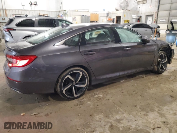 2018 Honda Accord Sedan Sport 1.5T with VIN 1HGCV1F32JA252884, listed as a Copart auction lot 47956445 with 48,385 mi miles and Salvage Title. Bid and sale history available at carsss.com. Image 3.