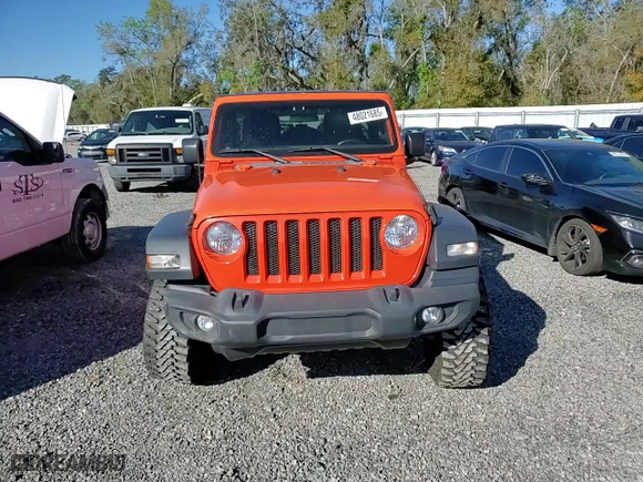 2018 Jeep Wrangler Unlimited Sport S with VIN 1C4HJXDG0JW227154, listed as a Copart auction lot 48021685 with 76,053 mi miles and Salvage Title. Bid and sale history available at carsss.com. Image 11.