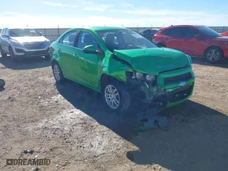2014 Chevrolet Sonic LT with VIN 1G1JC5SH3E4219619, listed as a IAAI auction lot 41208791 with 122,161 mi miles. Bid and sale history available at carsss.com. Image 1.