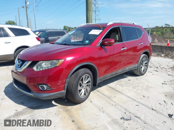 2014 Nissan Rogue S with VIN 5N1AT2MVXEC845291, listed as a IAAI auction lot 41914753 with 121,393 mi miles. Bid and sale history available at carsss.com. Image 2.