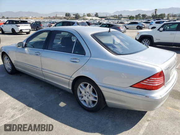 2003 Mercedes-Benz S-Class 4.3L with VIN WDBNG70J73A369311, listed as a Copart auction lot 66428724 with 91,646 mi miles and Clean Title. Bid and sale history available at carsss.com. Image 2.