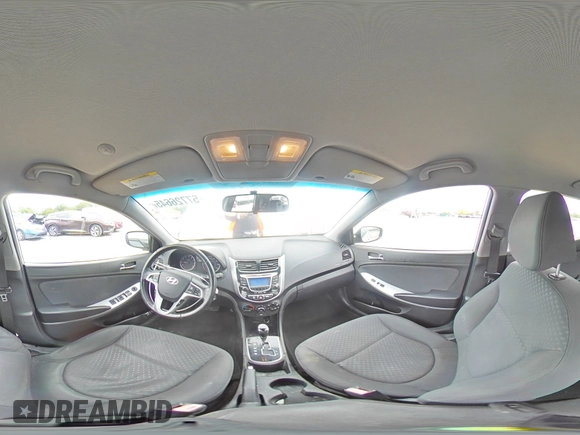 2012 Hyundai Accent SE with VIN KMHCU5AE7CU054509, listed as a Copart auction lot 57726645 with 93,631 mi miles and Salvage title. Bid and sale history available at DreamBid. Image 15.