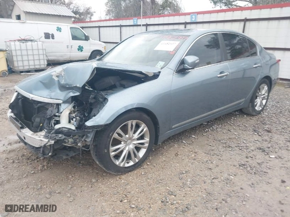 2011 Hyundai Genesis with VIN KMHGC4DF1BU129318, listed as a IAAI auction lot 41452937 with 105,795 mi miles. Bid and sale history available at carsss.com. Image 2.