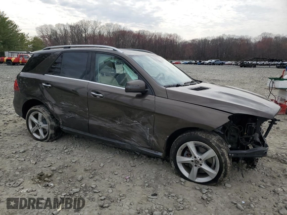 2018 Mercedes-Benz GLE 350 with VIN 4JGDA5HB8JB123631, listed as a Copart auction lot 51057365 with 58,806 mi miles and Salvage Title. Bid and sale history available at DreamBid. Image 4.