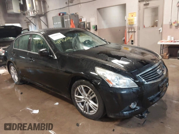 2011 Infiniti G25 Sedan x with VIN JN1DV6AR8BM450139, listed as a IAAI auction lot 41960216 with 215,255 mi miles. Bid and sale history available at carsss.com. Image 1.