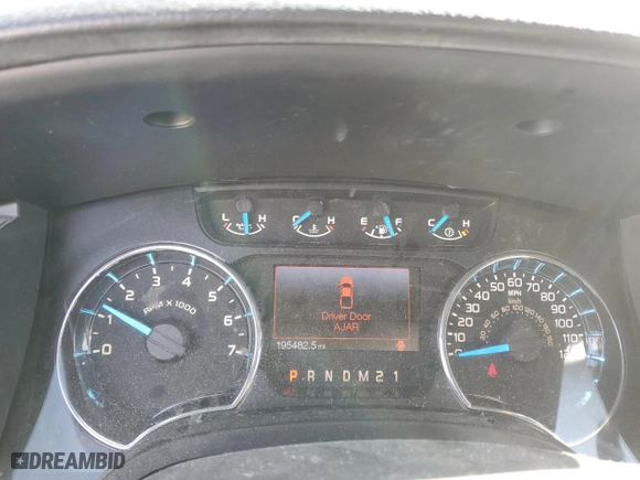 2013 Ford F-150 XL with VIN 1FTEW1CMXDFB15023, listed as a Copart auction lot 50212175 with 195,482 mi miles and Salvage Title. Bid and sale history available at carsss.com. Image 9.