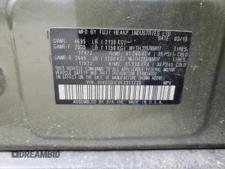 2015 Subaru Outback Premium with VIN 4S4BSBHC0F3311735, listed as a Copart auction lot 57499575 with 133,256 mi miles and Salvage title. Bid and sale history available at DreamBid. Image 13.