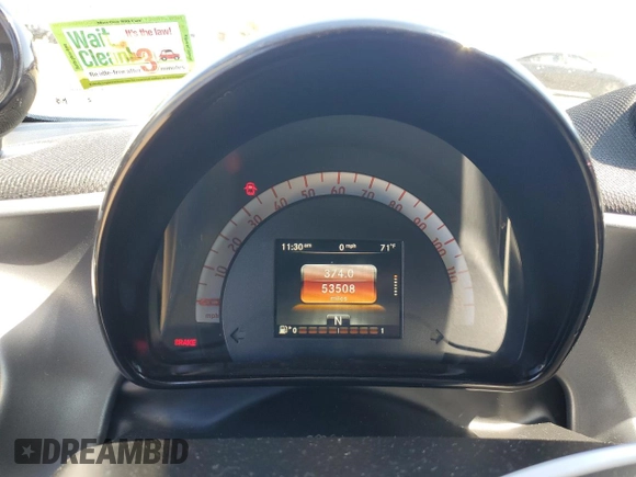2016 Smart fortwo Passion z VIN WMEFJ5DA6GK064695, wystawiony jako Copart lot #53528315 z przebiegiem 53 508 mil mil oraz Szkody całkowita. Historia ofert i sprzedaży dostępna na DreamBid. Obrazek 9.
