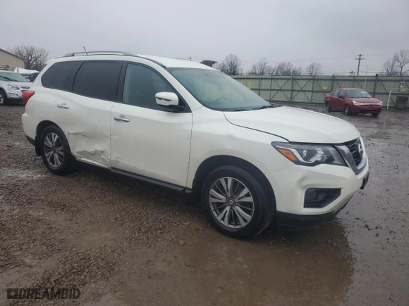2017 Nissan Pathfinder S with VIN 5N1DR2MM8HC610475, listed as a Copart auction lot 52548495 with 66,766 mi miles and Salvage Title. Bid and sale history available at carsss.com. Image 4.