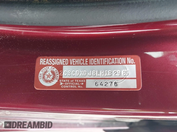 2020 Dodge Charger Scat Pack z VIN 2C3CDXGJ8LH132985, wystawiony jako IAAI lot #41316849 z przebiegiem 66 881 mil mil oraz . Historia ofert i sprzedaży dostępna na DreamBid. Obrazek 9.