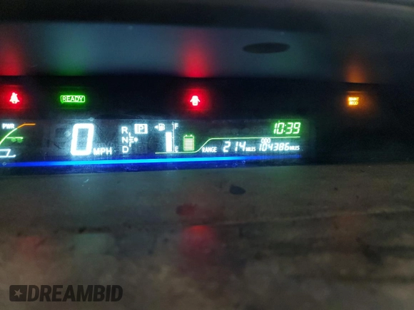 2012 Toyota Prius Two with VIN JTDZN3EU5C3053544, listed as a Copart auction lot 52023135 with 104,386 mi miles and Salvage Title. Bid and sale history available at DreamBid. Image 9.