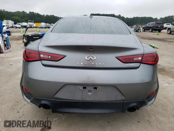 2020 Infiniti Q60 Luxe with VIN JN1EV7EKXLM341156, listed as a Copart auction lot 71984954 with 67,816 mi miles and Salvage Title. Bid and sale history available at carsss.com. Image 6.