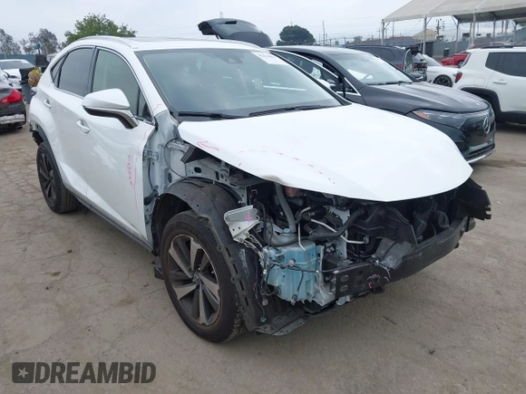 2020 Lexus NX 300 with VIN JTJGARBZXL5018747, listed as a IAAI auction lot 42416851 with 54,865 mi miles and . Bid and sale history available at DreamBid. Image 1.