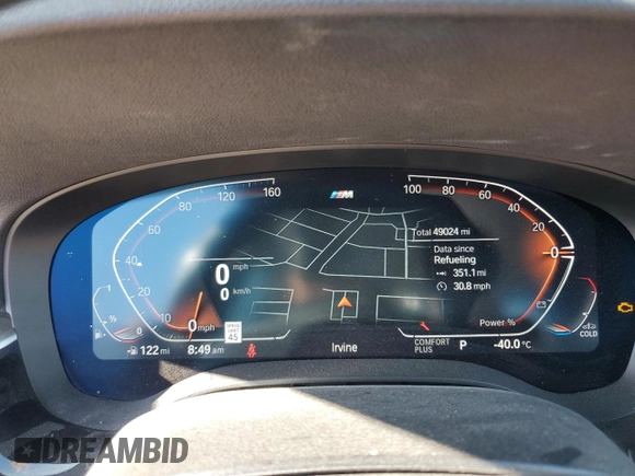 2023 BMW 5 Series 540i with VIN WBA53BJ06PWY00135, listed as a Copart auction lot 46426125 with 49,024 mi miles and Salvage title. Bid and sale history available at DreamBid. Image 9.