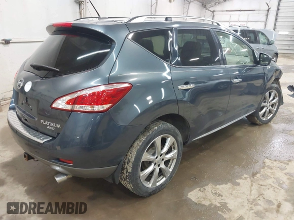 2013 Nissan Murano SV with VIN JN8AZ1MW8DW321094, listed as a IAAI auction lot 42077637 with 94,945 mi miles. Bid and sale history available at carsss.com. Image 4.