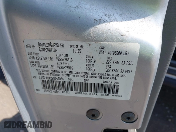 2006 Jeep Liberty Sport z VIN 1J4GL48K26W147004, wystawiony jako IAAI lot #42079926 z przebiegiem Nie podano mil oraz . Historia ofert i sprzedaży dostępna na DreamBid. Obrazek 9.