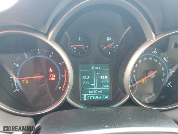 2013 Chevrolet Cruze ECO with VIN 1G1PJ5SB9D7150718, listed as a Copart auction lot 85556184 with 217,950 mi miles and Salvage Title. Bid and sale history available at carsss.com. Image 9.