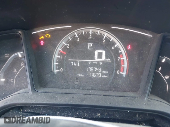 2018 Honda Civic LX with VIN 19XFC2F51JE043724, listed as a IAAI auction lot 42092461 with 176,743 mi miles and . Bid and sale history available at DreamBid. Image 7.