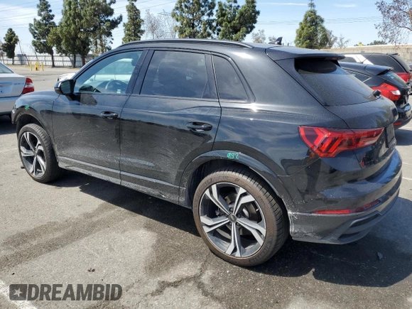 2023 Audi Q3 S line Premium Plus with VIN WA1EECF32P1119029, listed as a Copart auction lot 53853505 with 17,261 mi miles and Salvage title. Bid and sale history available at DreamBid. Image 2.