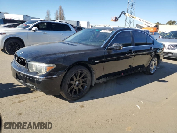 2004 BMW 7 Series 745Li with VIN WBAGN63444DS47874, listed as a Copart auction lot 88582125 with 172,419 mi miles and Clean title. Bid and sale history available at DreamBid. Image 1.