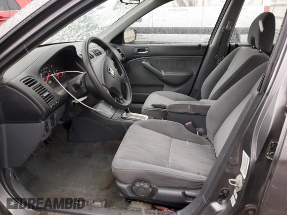 2004 Honda Civic LX with VIN 2HGES16544H532301, listed as a Copart auction lot 85538804 with 69,604 mi miles and Salvage Title. Bid and sale history available at DreamBid. Image 7.