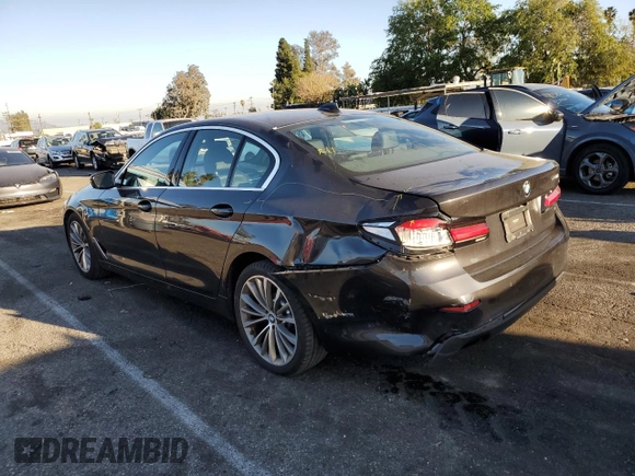 2022 BMW 5 Series 530i with VIN WBA53BH0XNWX38371, listed as a Copart auction lot 46654625 with 80,807 mi miles and Salvage title. Bid and sale history available at DreamBid. Image 2.