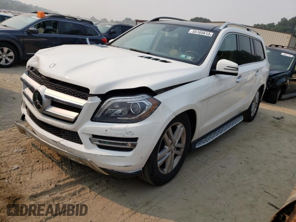 2015 Mercedes-Benz GL-Class GL 450 with VIN 4JGDF6EE4FA595361, listed as a Copart auction lot 55165613 with 102,147 mi miles. Bid and sale history available at carsss.com. Image 1.