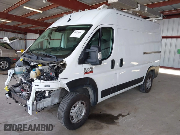 2022 Ram ProMaster Cargo with VIN 3C6LRVBG6NE118795, listed as a IAAI auction lot 41752992 with 85,809 mi miles. Bid and sale history available at carsss.com. Image 20.