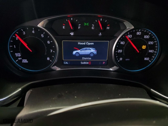 2019 Chevrolet Equinox LT with VIN 2GNAXVEX0K6147388, listed as a Copart auction lot 80720364 with 56,804 mi miles and Salvage Title. Bid and sale history available at carsss.com. Image 9.