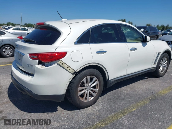 2017 Infiniti QX70 z VIN JN8CS1MU4HM142385, wystawiony jako IAAI lot #41774588 z przebiegiem 80 015 mil mil oraz . Historia ofert i sprzedaży dostępna na DreamBid. Obrazek 4.