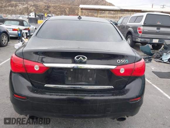 2014 Infiniti Q50 Hybrid Sport with VIN JN1AV7AP7EM691279, listed as a IAAI auction lot 41547805 with 127,325 mi miles and . Bid and sale history available at DreamBid. Image 16.