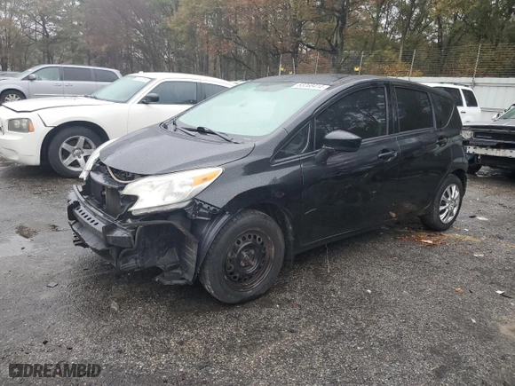 2016 Nissan Versa Note S with VIN 3N1CE2CP4GL390748, listed as a Copart auction lot 83268414 with 151,717 mi miles and Salvage Title. Bid and sale history available at carsss.com. Image 1.