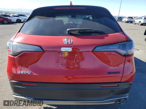 2024 Honda HR-V Sport with VIN 3CZRZ1H59RM708786, listed as a Copart auction lot 88551725 with 61,917 mi miles and Salvage Title. Bid and sale history available at carsss.com. Image 6.
