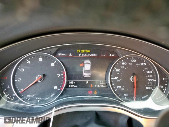 2017 Audi A6 Premium Plus with VIN WAUG8AFC6HN003673, listed as a Copart auction lot 65113635 with 114,714 mi miles and Salvage title. Bid and sale history available at DreamBid. Image 9.