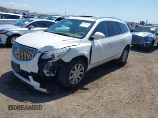 2014 Buick Enclave Leather with VIN 5GAKRBKD3EJ333113, listed as a IAAI auction lot 41955691 with 115,563 mi miles and . Bid and sale history available at carsss.com. Image 2.